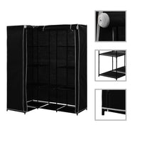 Thumbnail for Eckkleiderschrank Schwarz 130 x 87 x 169 cm