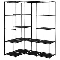 Thumbnail for Eckkleiderschrank Schwarz 130 x 87 x 169 cm