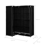 Thumbnail for Eckkleiderschrank Schwarz 130 x 87 x 169 cm