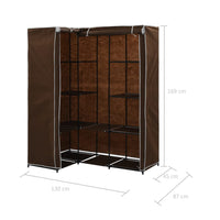 Thumbnail for Eckkleiderschrank Braun 130 x 87 x 169 cm