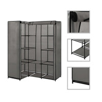 Thumbnail for Eckkleiderschrank Grau 130 x 87 x 169 cm
