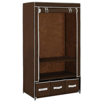 Thumbnail for Kleiderschrank Braun 87 x 49 x 159 cm Stoff