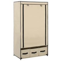 Thumbnail for Kleiderschrank Creme 87 x 49 x 159 cm Stoff