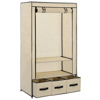 Thumbnail for Kleiderschrank Creme 87 x 49 x 159 cm Stoff