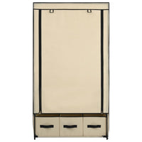 Thumbnail for Kleiderschrank Creme 87 x 49 x 159 cm Stoff