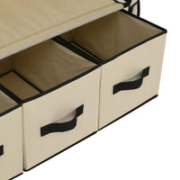 Thumbnail for Kleiderschrank Creme 87 x 49 x 159 cm Stoff