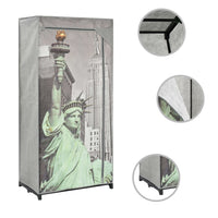 Thumbnail for Kleiderschrank 75×45×160 cm New York Stoff