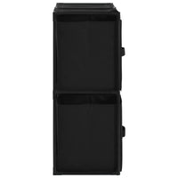 Thumbnail for Lagerschrank mit 4 Stoffkörben Schwarz 63×30×71 cm Stahl