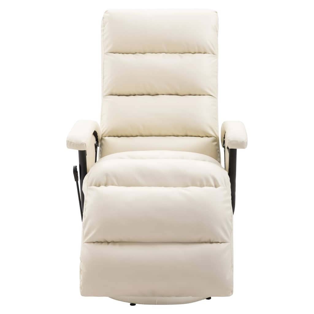 TV-Sessel Creme Kunstleder