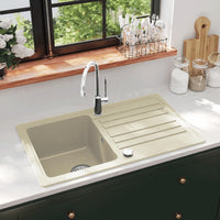 Thumbnail for Granitspüle Einzelbecken Beige