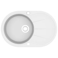Thumbnail for Granitspüle Einzelbecken Oval Weiß