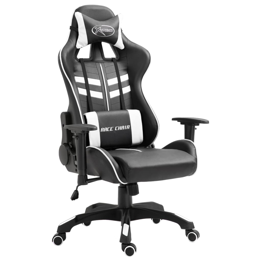Gaming-Stuhl Weiß Kunstleder