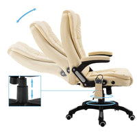 Thumbnail for Massage-Bürostuhl Creme Kunstleder