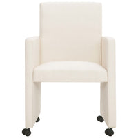 Thumbnail for Esszimmerstühle 2 Stk. Creme Stoff