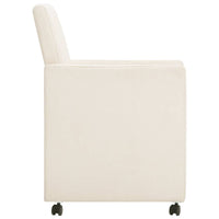 Thumbnail for Esszimmerstühle 2 Stk. Creme Stoff