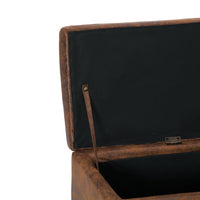 Thumbnail for Bank mit Staufach 116 cm Braun Wildleder-Optik
