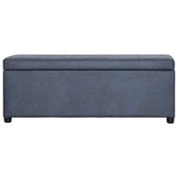 Thumbnail for Bank mit Staufach 116 cm Grau Wildleder-Optik