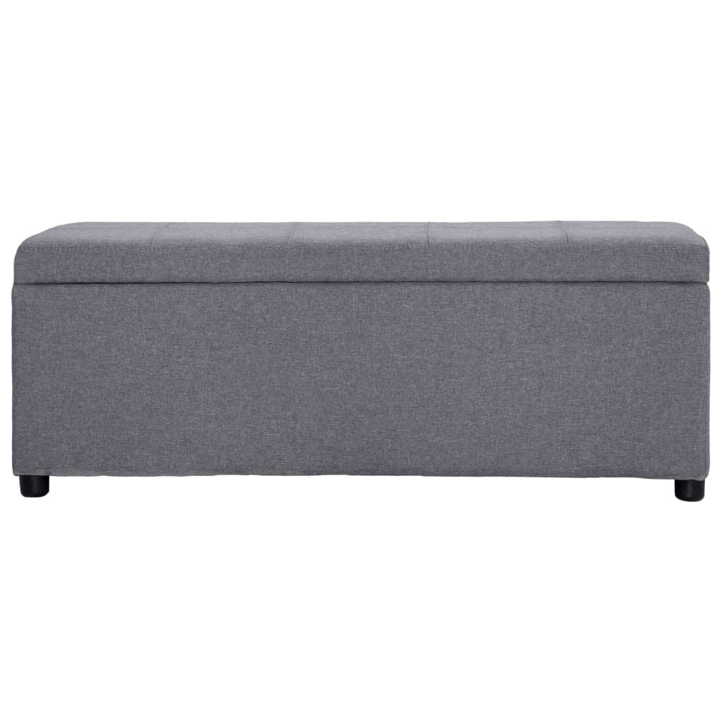 Bank mit Staufach 116 cm Hellgrau Polyester