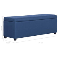 Thumbnail for Bank mit Staufach 116 cm Blau Polyester
