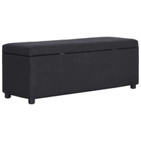 Thumbnail for Bank mit Staufach 116 cm Schwarz Polyester