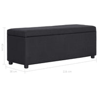 Thumbnail for Bank mit Staufach 116 cm Schwarz Polyester