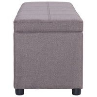 Thumbnail for Bank mit Staufach 116 cm Taupe Polyester