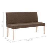 Thumbnail for Sitzbank 139,5 cm Braun Polyester