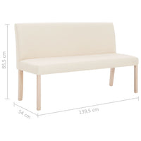 Thumbnail for Sitzbank 139,5 cm Cremeweiß Polyester
