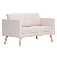 Thumbnail for 2-Sitzer-Sofa Stoff Cremeweiß