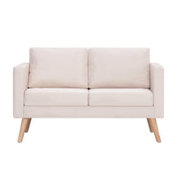Thumbnail for 2-Sitzer-Sofa Stoff Cremeweiß