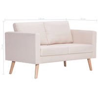 Thumbnail for 2-Sitzer-Sofa Stoff Cremeweiß