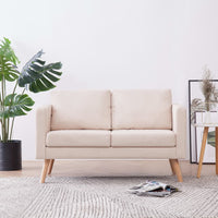 Thumbnail for 2-Sitzer-Sofa Stoff Cremeweiß