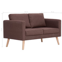 Thumbnail for 2-Sitzer-Sofa Stoff Braun