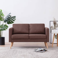 Thumbnail for 2-Sitzer-Sofa Stoff Braun