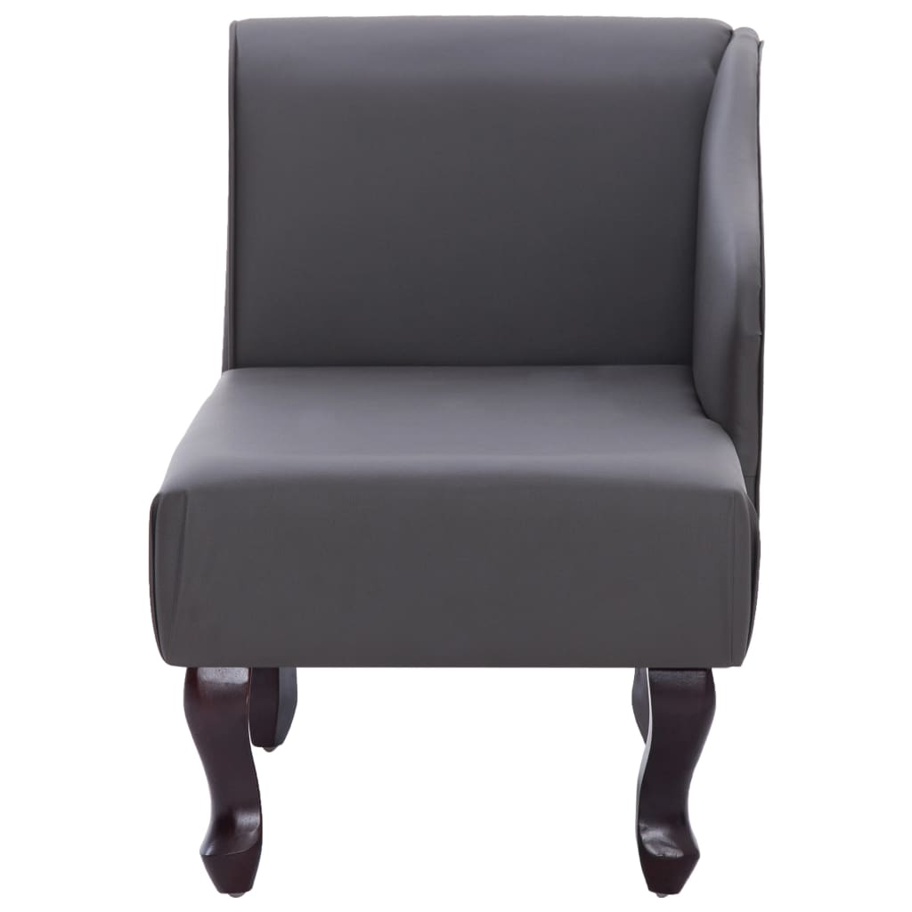 Chaiselongue Grau Kunstleder