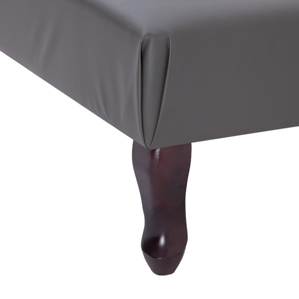 Chaiselongue Grau Kunstleder
