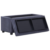 Thumbnail for Ottoman mit Stauraum 87,5 cm Grau Wildleder-Optik