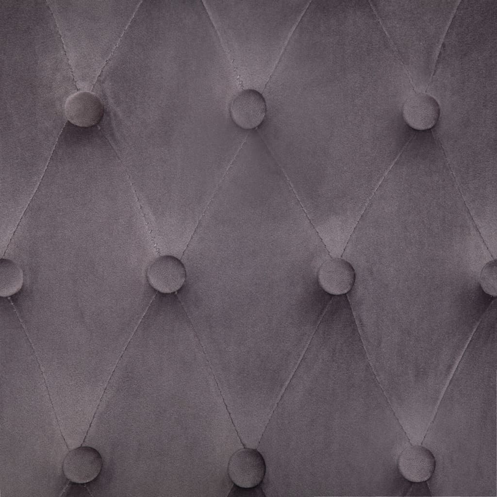 Stuhl mit hoher Rückenlehne Grau Samt