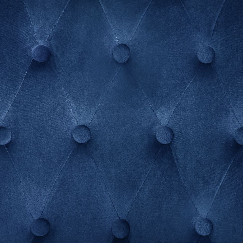 Stuhl mit hoher Rückenlehne Blau Samt