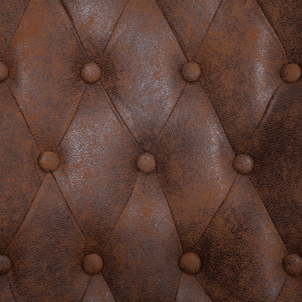 Stuhl mit hoher Rückenlehne Braun Wildleder-Optik