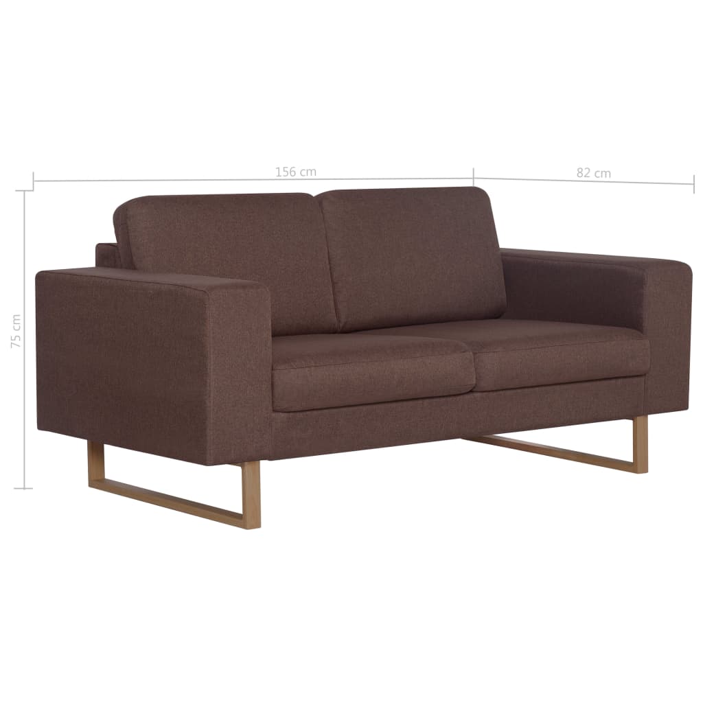 2-Sitzer-Sofa Stoff Braun