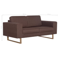 Thumbnail for 2-Sitzer-Sofa Stoff Braun