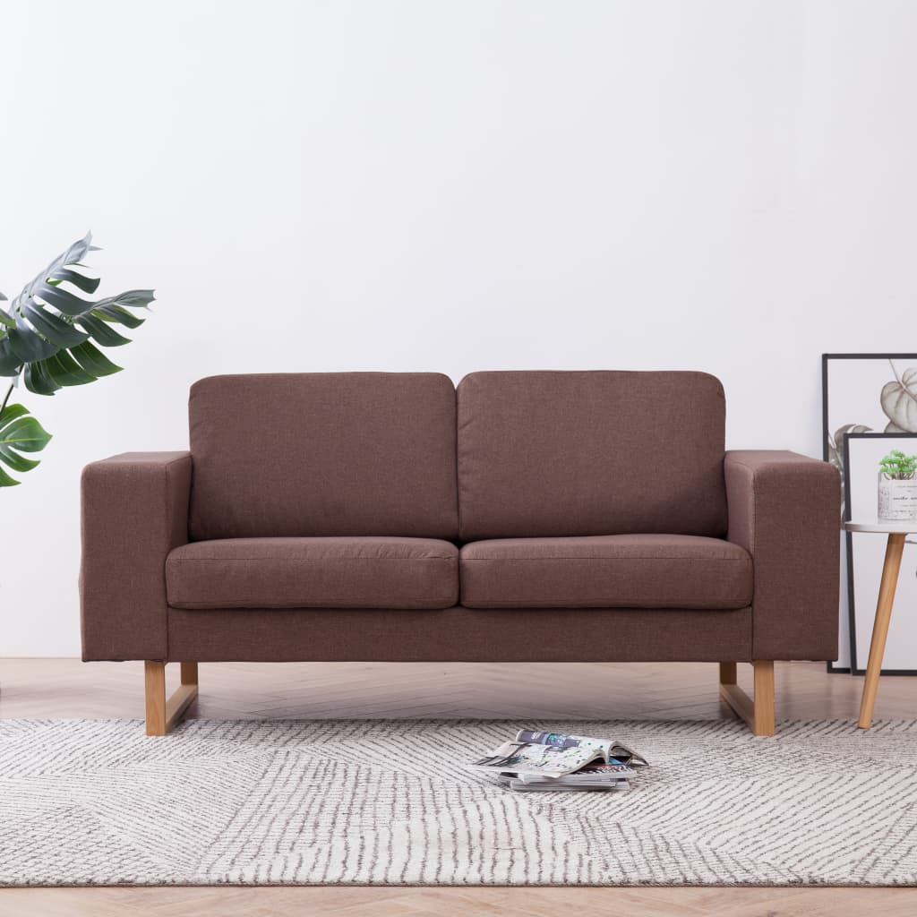 2-Sitzer-Sofa Stoff Braun