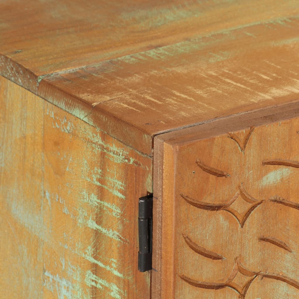 TV-Schrank Handgeschnitzt 120x30x40 cm Altholz Massiv