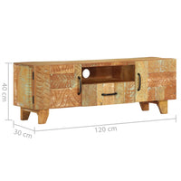 Thumbnail for TV-Schrank Handgeschnitzt 120x30x40 cm Altholz Massiv