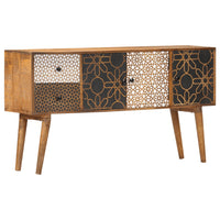 Thumbnail for Sideboard mit Druckmuster 130×30×70 cm Massivholz Mango