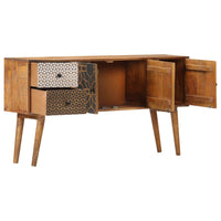 Thumbnail for Sideboard mit Druckmuster 130×30×70 cm Massivholz Mango