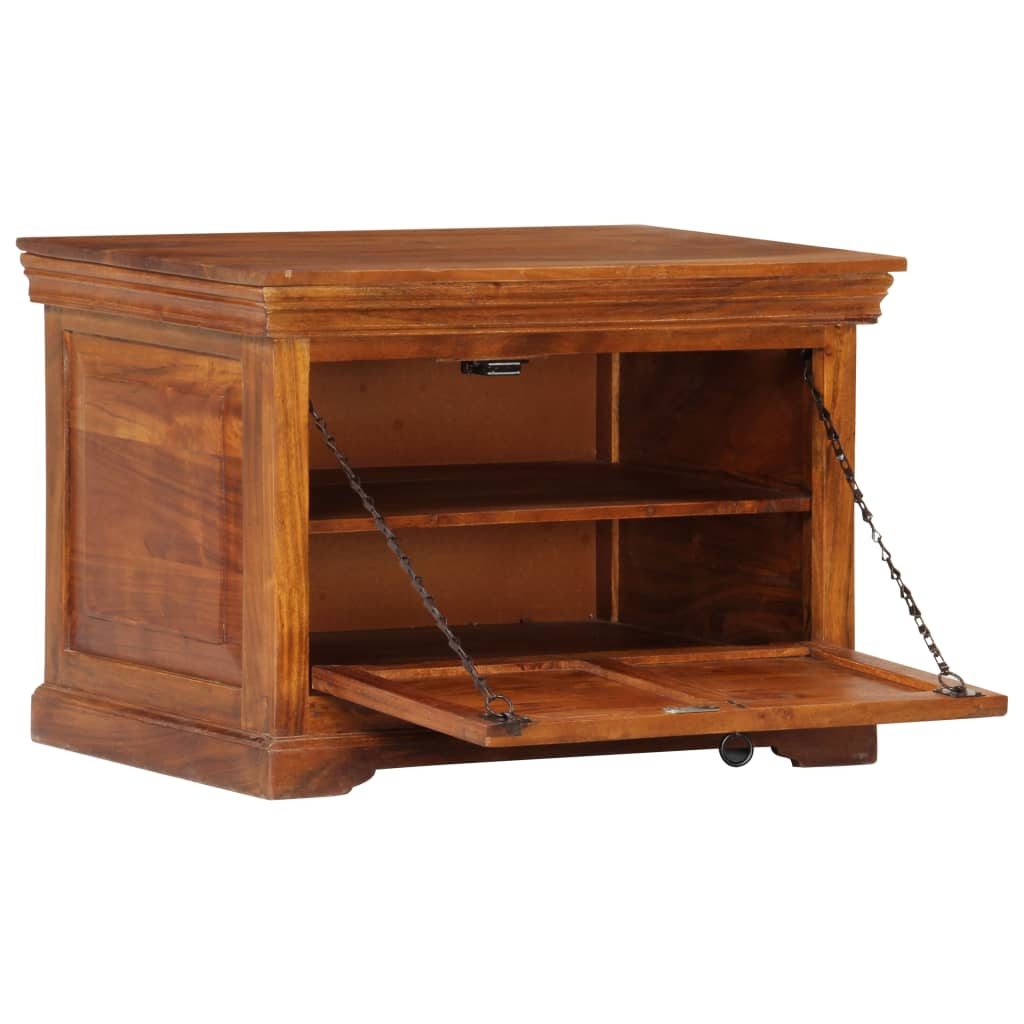 Schuhschrank 60 x 40 x 41 cm Massivholz Akazie