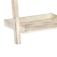 Thumbnail for Leiterregal Weiß 75 x 37 x 205 cm Massivholz Mango