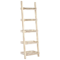 Thumbnail for Leiterregal Weiß 75 x 37 x 205 cm Massivholz Mango